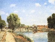 Camille Pissarro Pang map of the railway bridge Schwarz oil painting picture wholesale